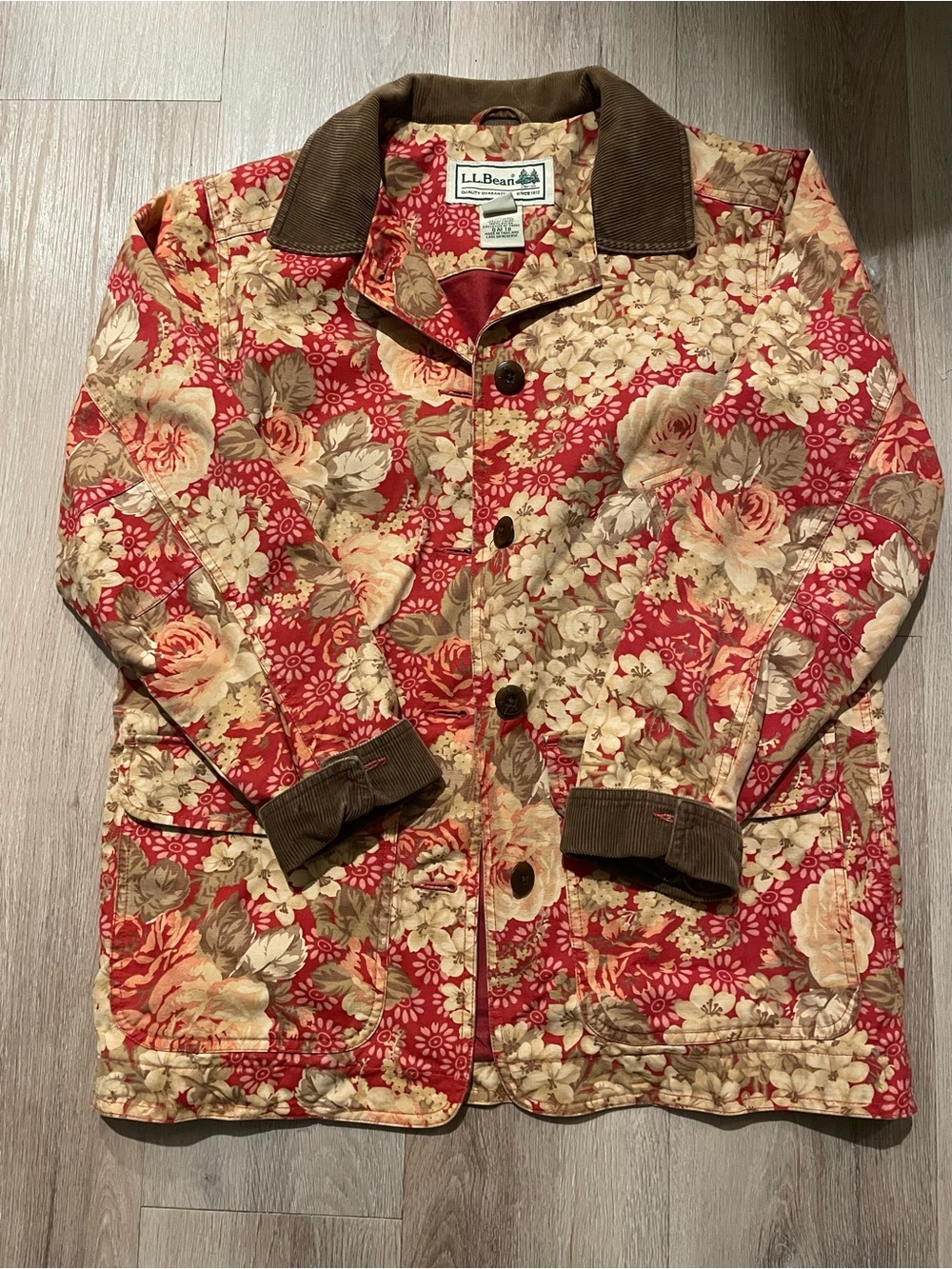 L.L. Bean Rare Vintage Floral Barn Jacket
